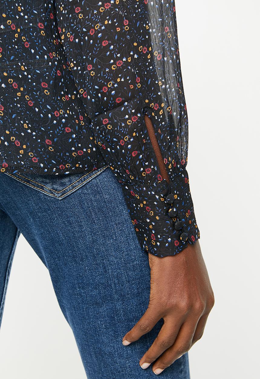 ONLY - Rachel longsleeve bow top - multi