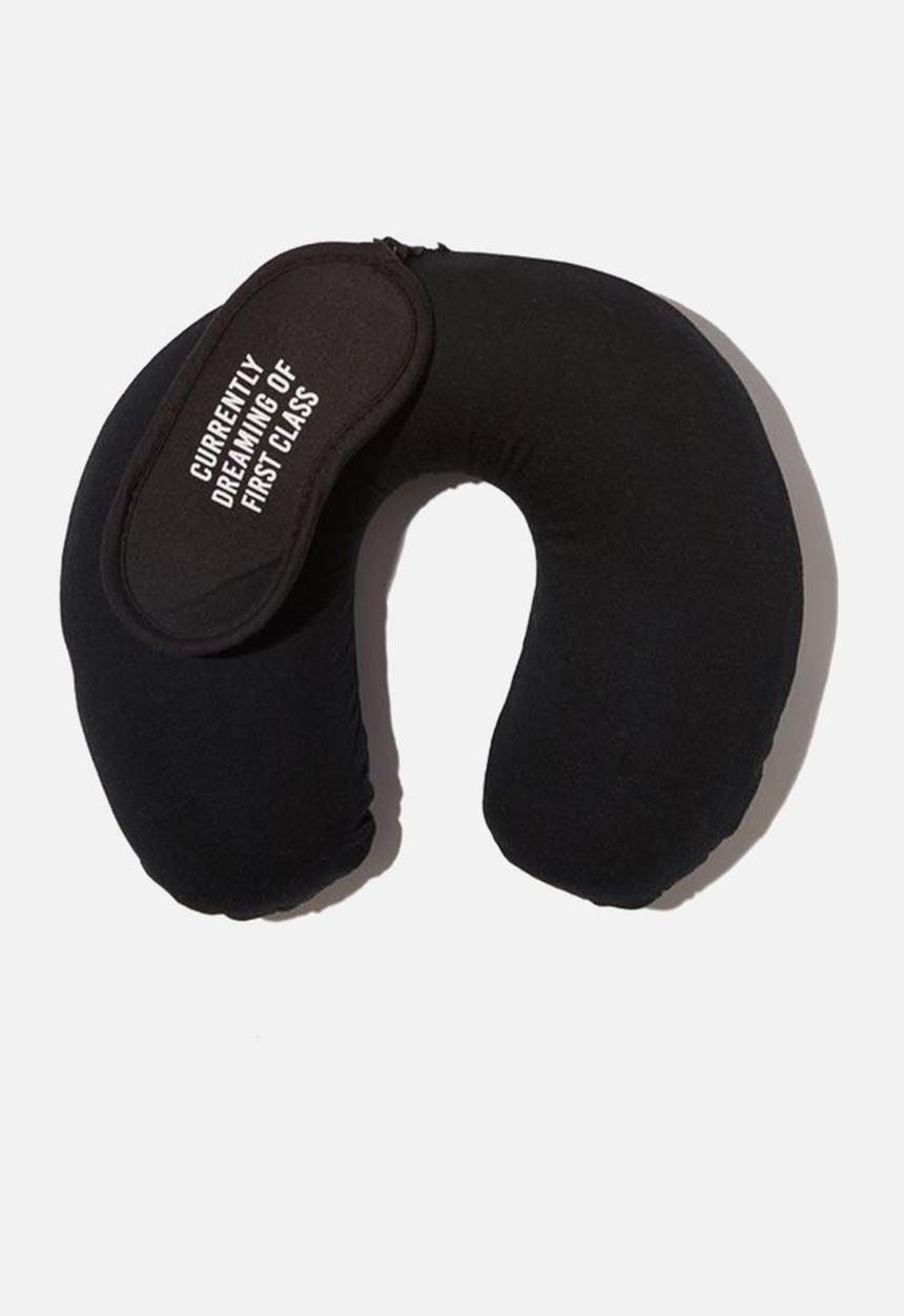 Typo - Neck pillow & eye mask set - black