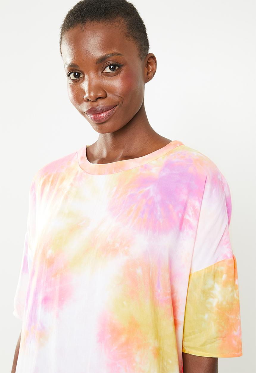 Missguided - Tie dye T-shirt dress - multi