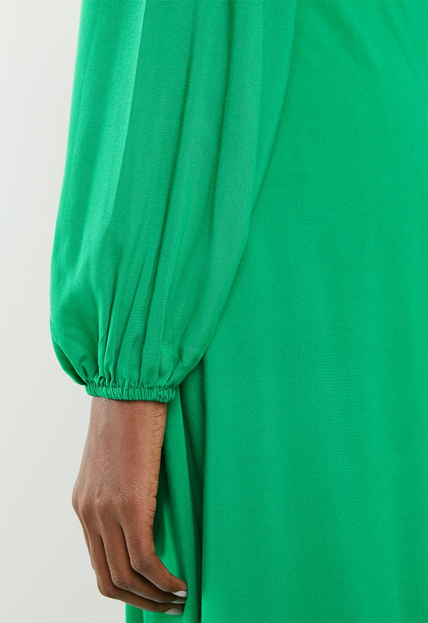 Superbalist - Mock wrap over dress - green