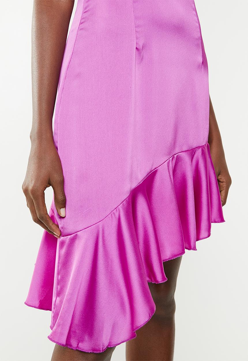 Missguided - Asymmetric frill hem cami dress - purple