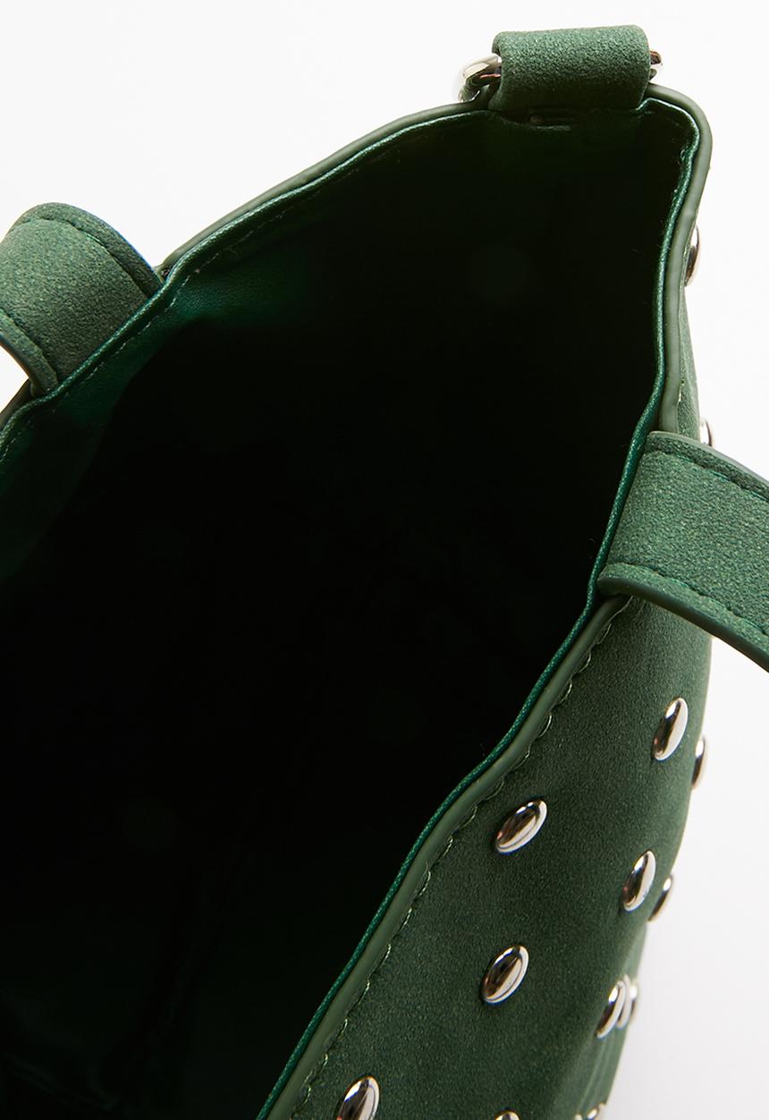 Superbalist - Round studded bucket bag - green
