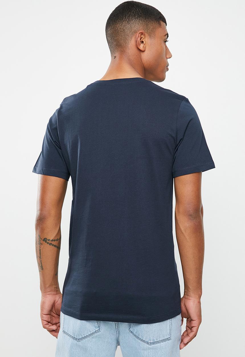 Jack & Jones - Neon-pop short sleeve tee - navy