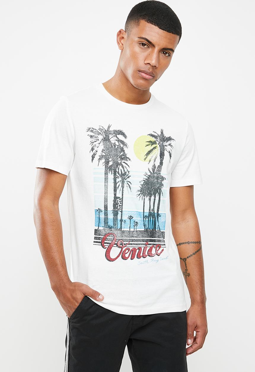Jack & Jones - Orpleo short sleeve crew neck T-shirt - white 