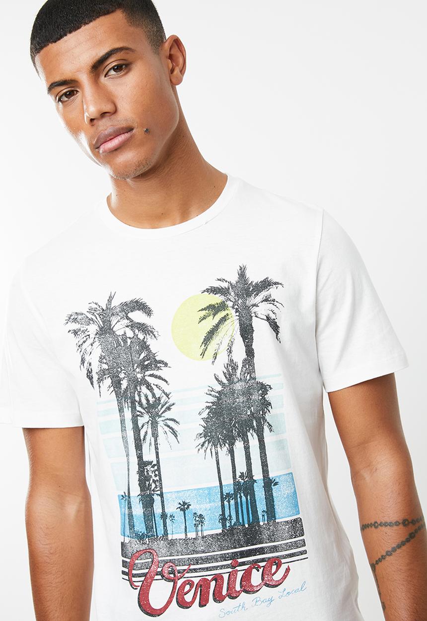 Jack & Jones - Orpleo short sleeve crew neck T-shirt - white 