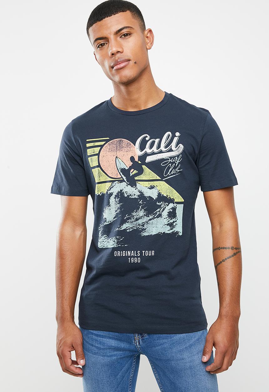 Jack & Jones - Leo short sleeve crew neck T-shirt - navy 