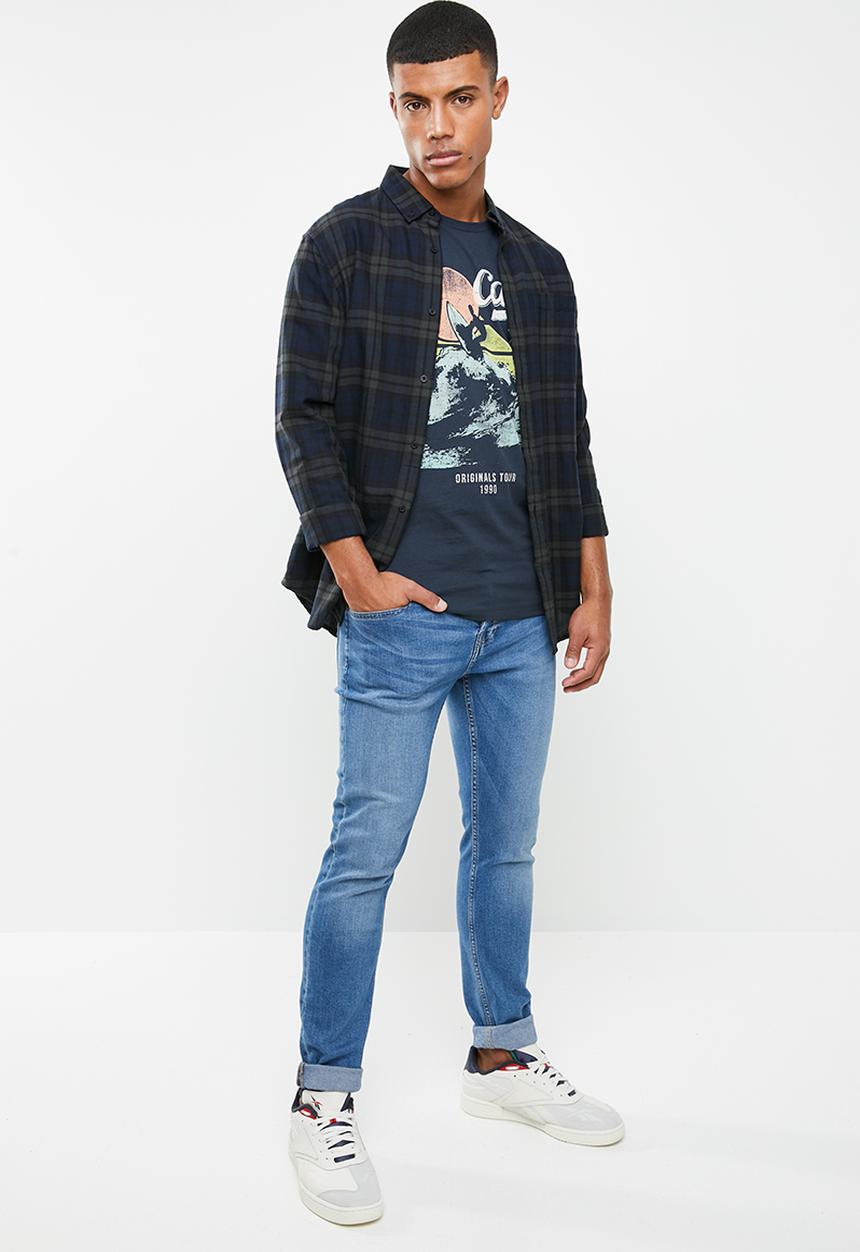 Jack & Jones - Leo short sleeve crew neck T-shirt - navy 