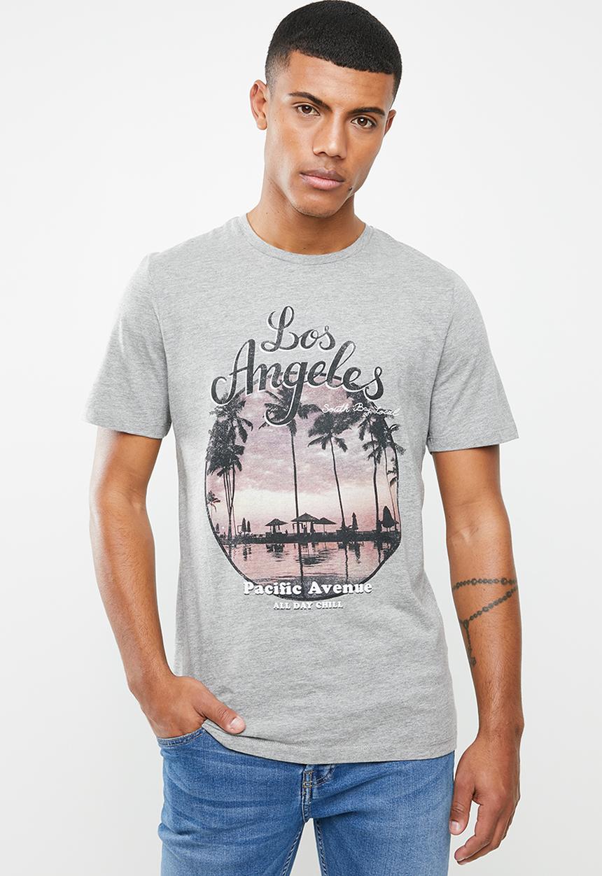 Jack & Jones - Orpleo short sleeve crew neck T-shirt - grey