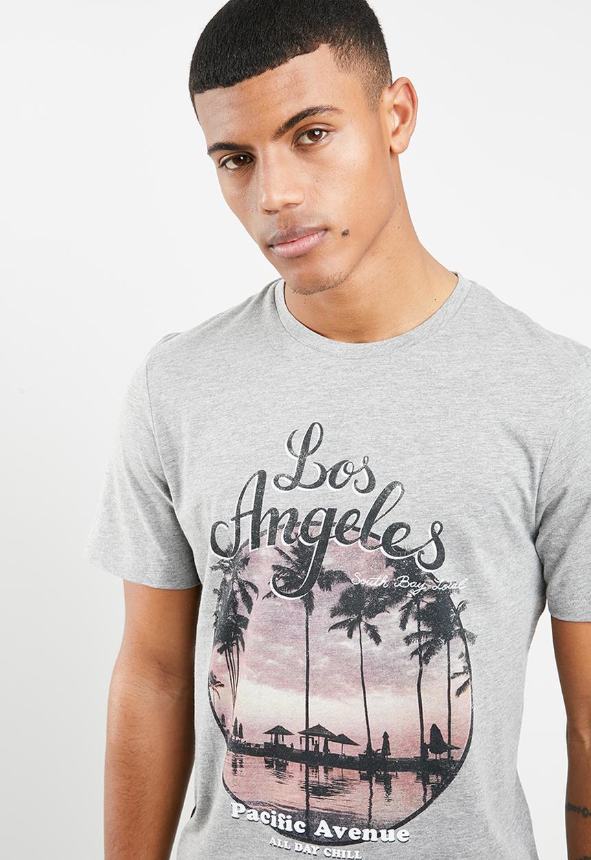 Jack & Jones - Orpleo short sleeve crew neck T-shirt - grey