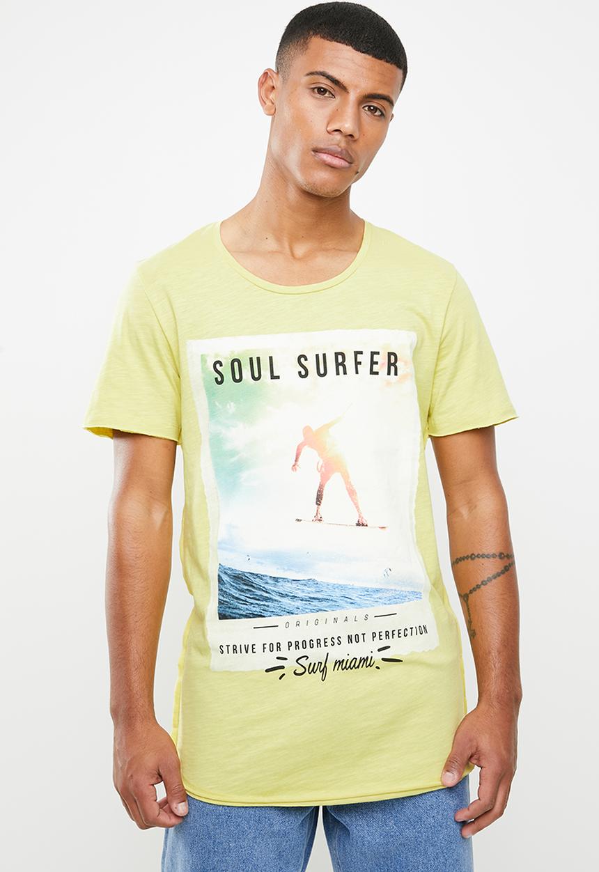 Jack & Jones - Kenni crew neck T-shirt- yellow