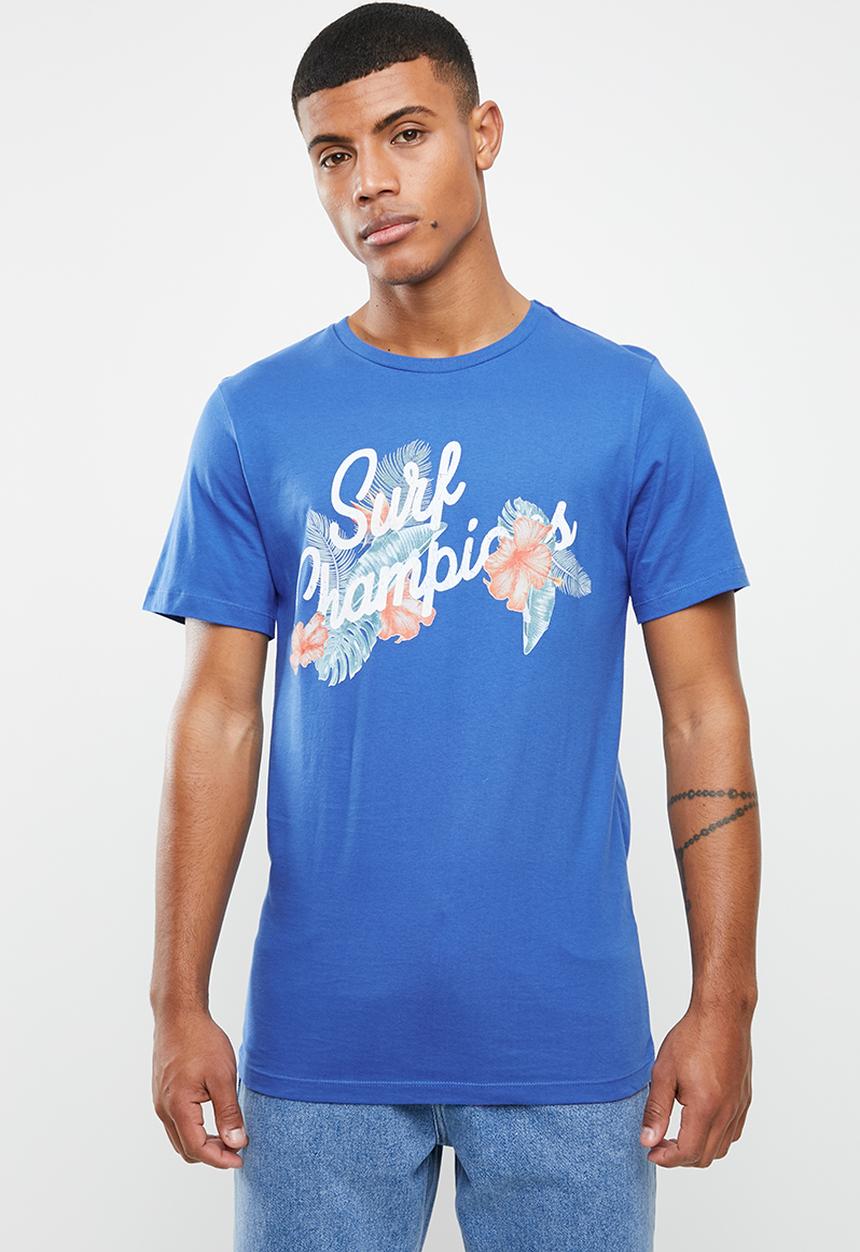 Jack & Jones - Howey short sleeve crew neck - blue