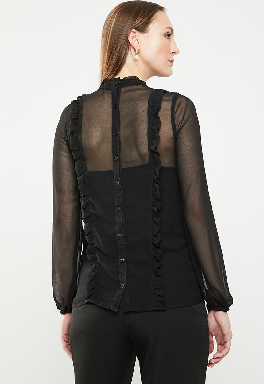 edit - Button down shirt - black