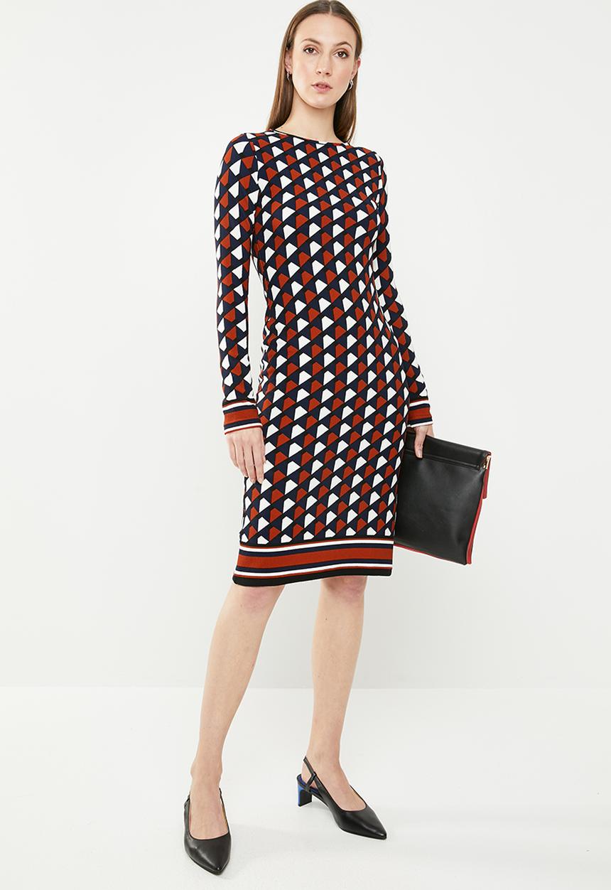 edit - Semi fitted knit dress - multi