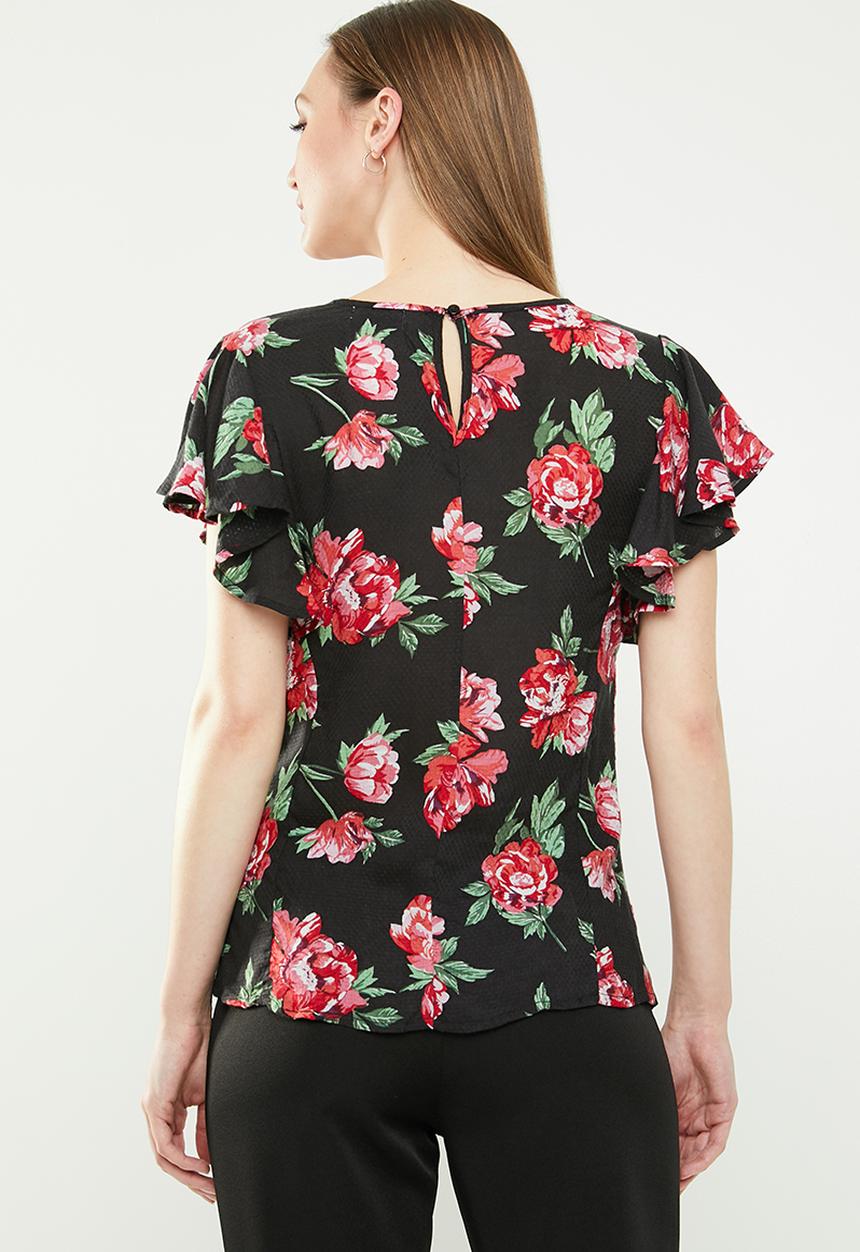 edit - Flutter sleeve top - multi
