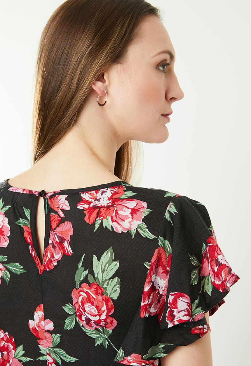 edit - Flutter sleeve top - multi