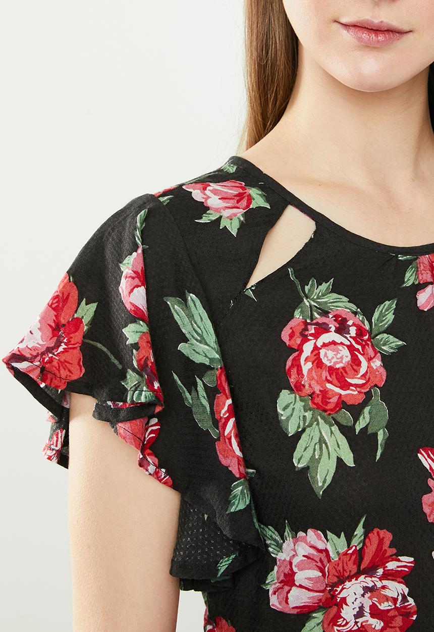 edit - Flutter sleeve top - multi