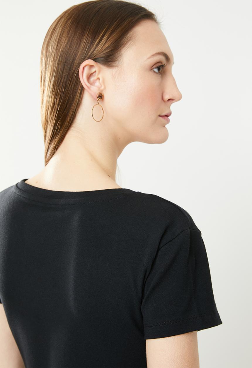POLO - Kelly short sleeve stretch tee - black