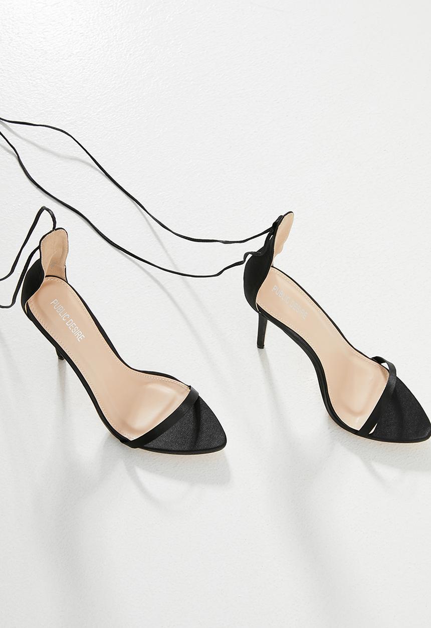 Public Desire - Naughty barely there heel - black