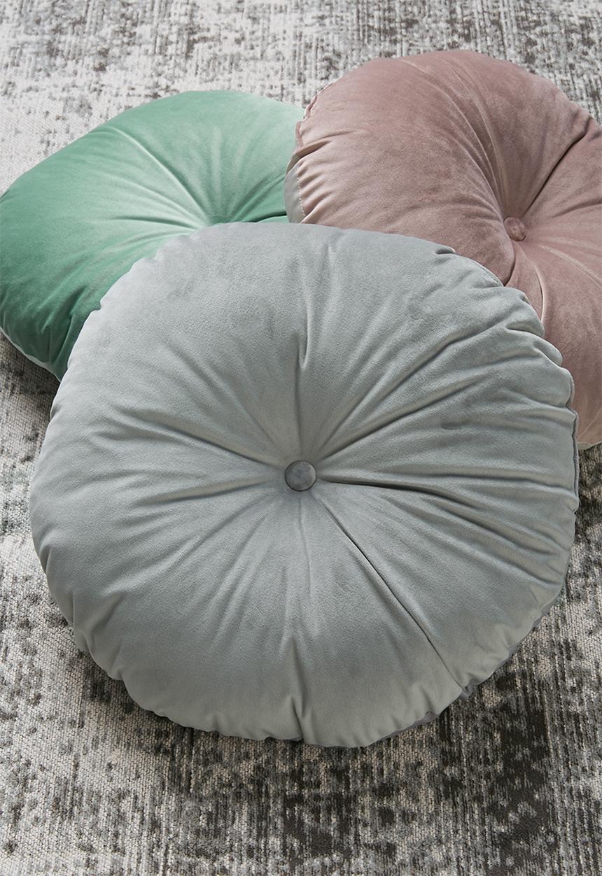 Sixth Floor - Lulu round pillow - overcast