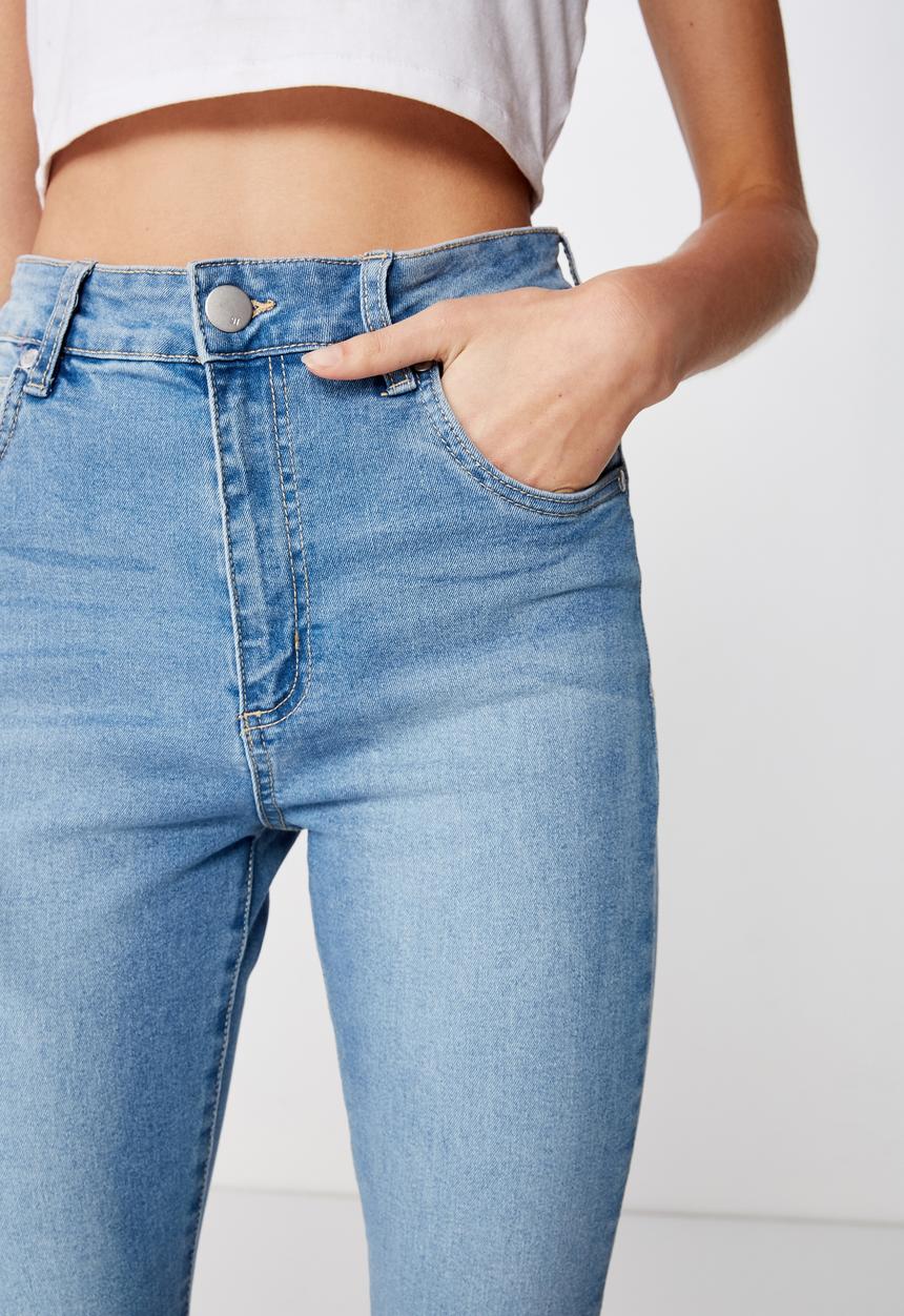 Cotton On - High rise grazer skinny jean  - blue