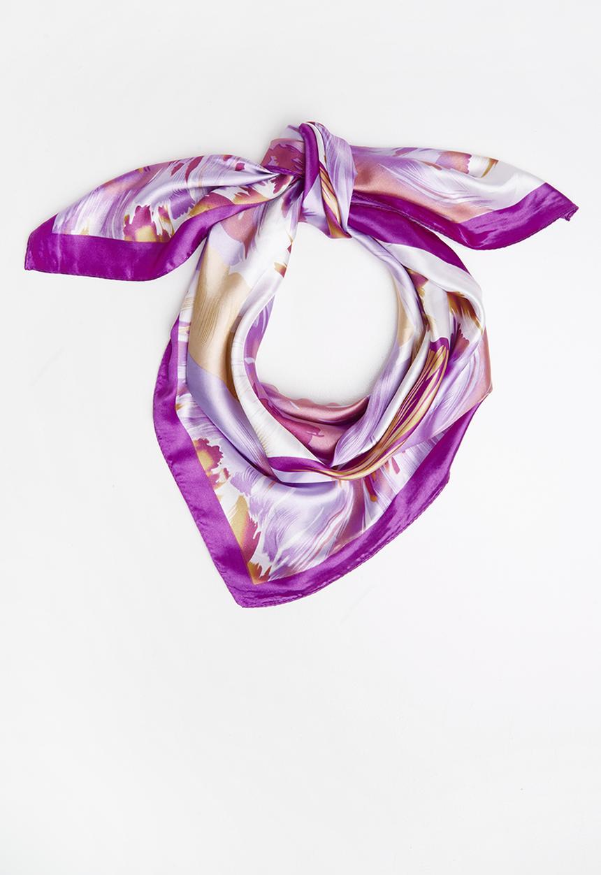 Joy Collectables - Printed scarf - purple & white