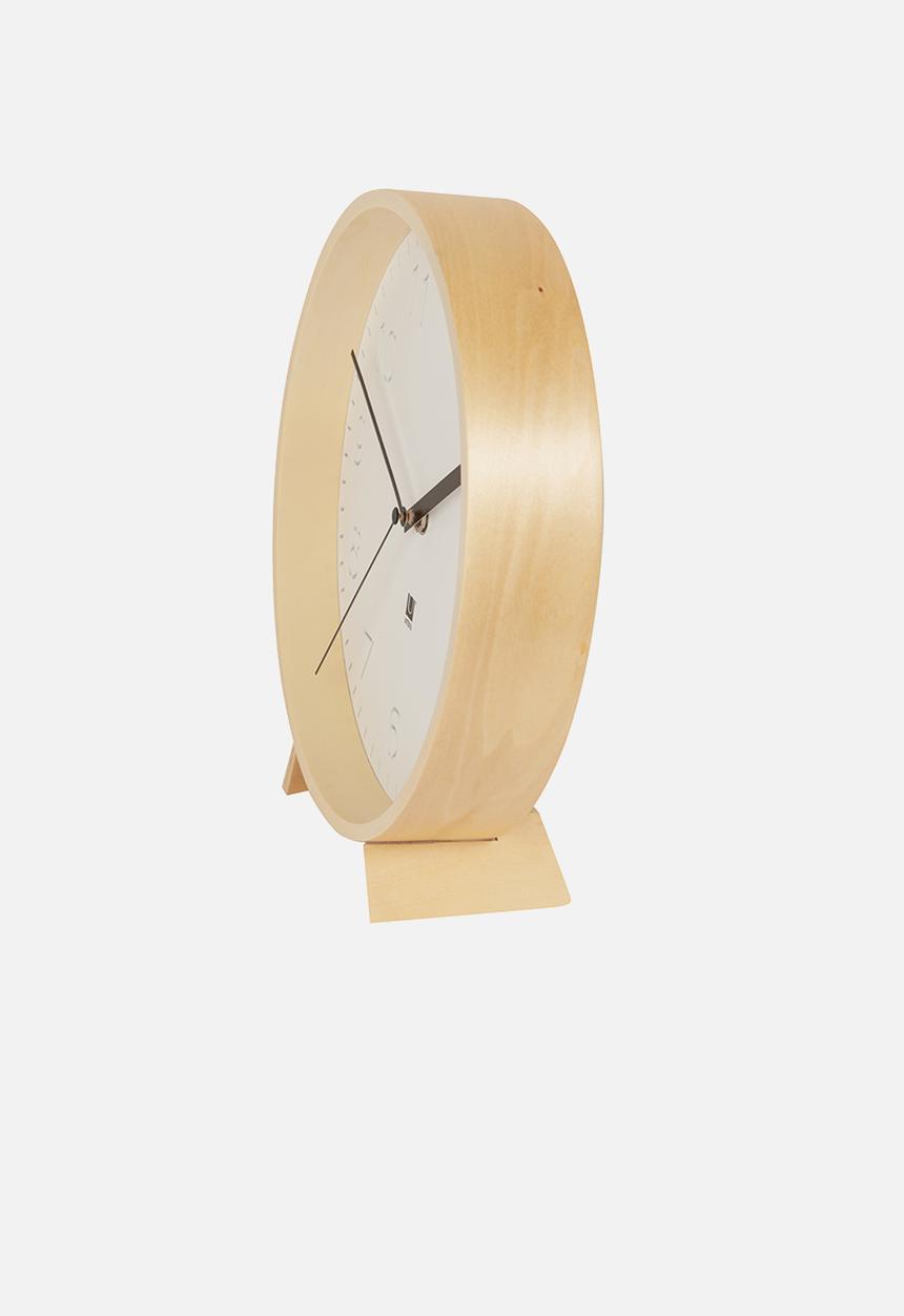 Umbra - Rimwood desk/wall clock - white & natural