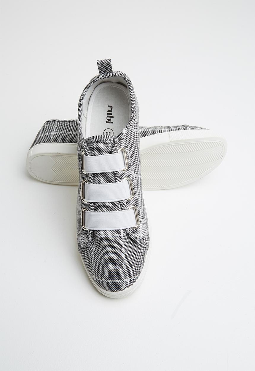 Cotton On - Canvas elastic slip on - black & white