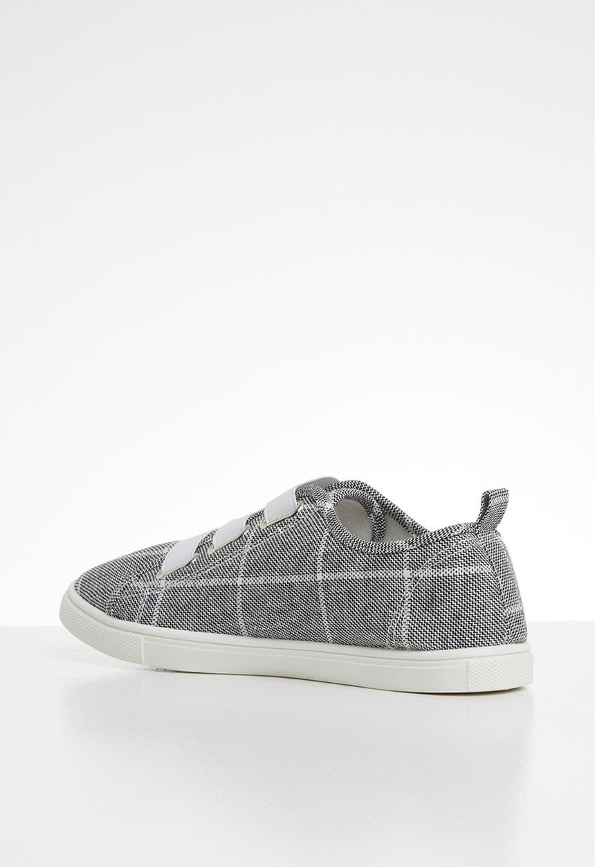 Cotton On - Canvas elastic slip on - black & white