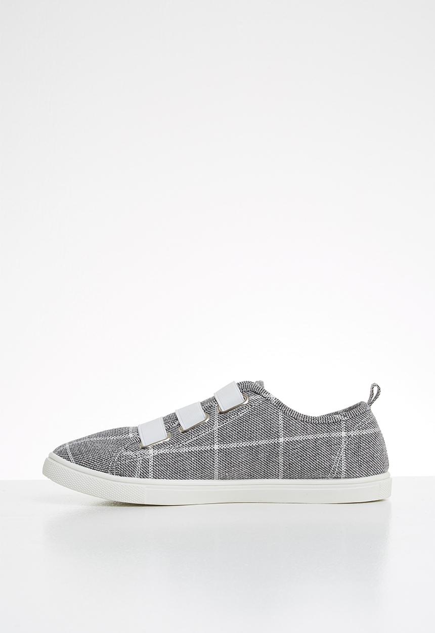 Cotton On - Canvas elastic slip on - black & white