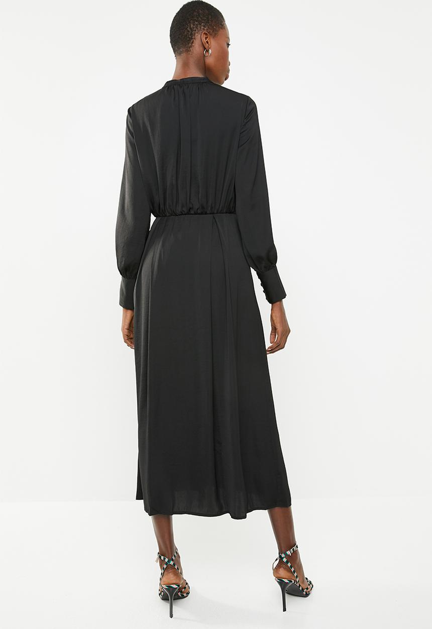 Vero Moda - Tassy long sleeve ankle dress - black