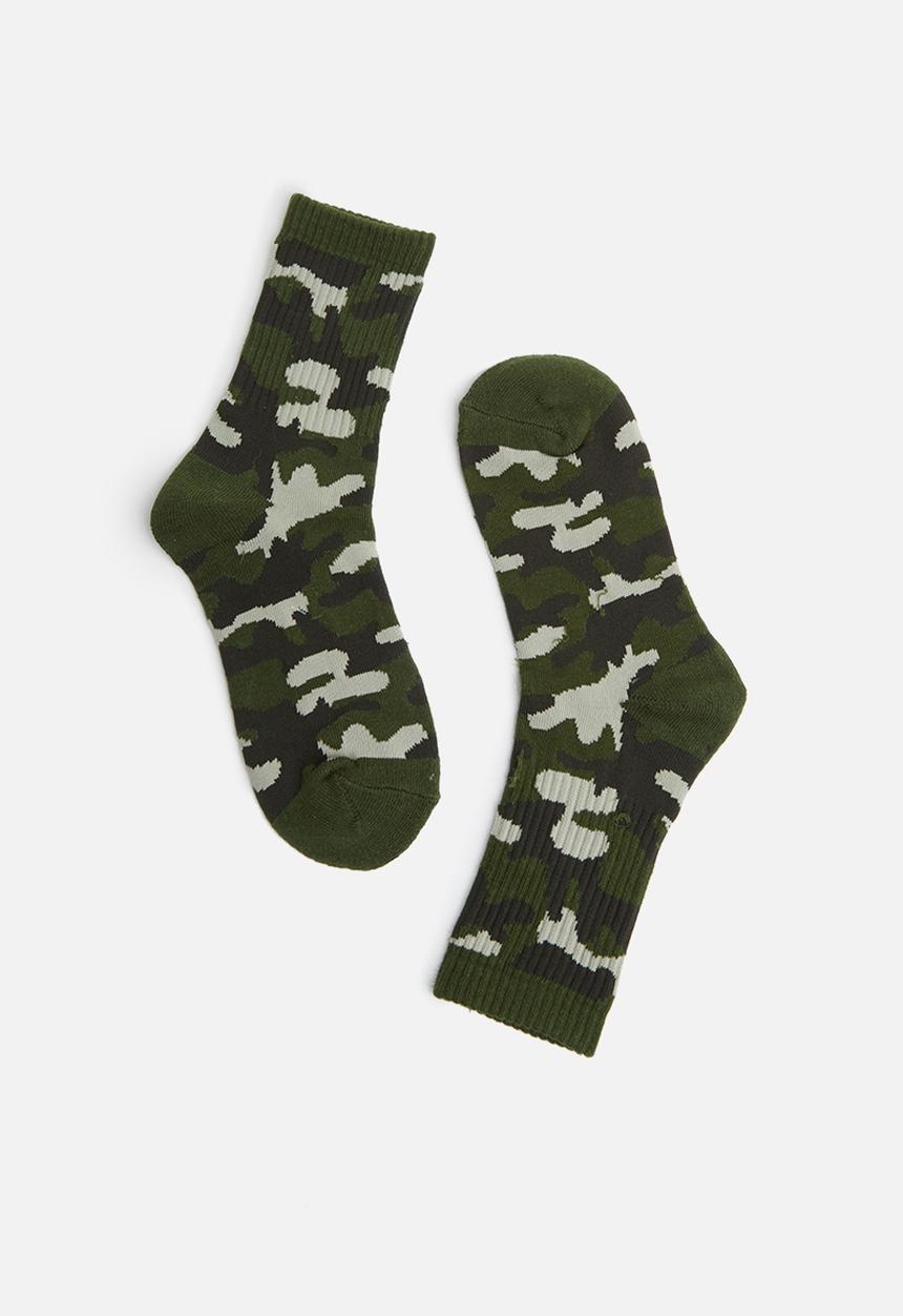 Cotton On - Ribbed crew socks - green
