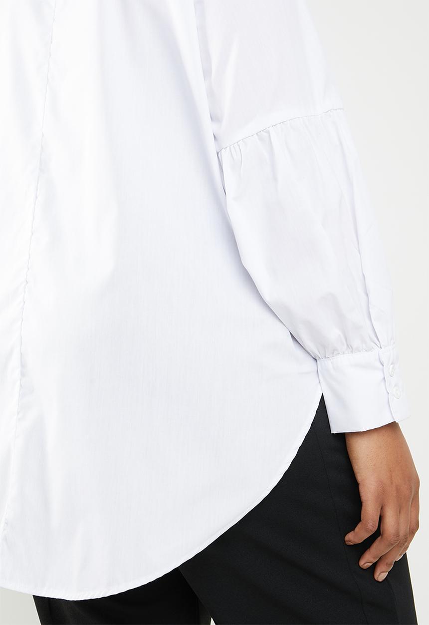 Superbalist - Volume sleeve shirt - white