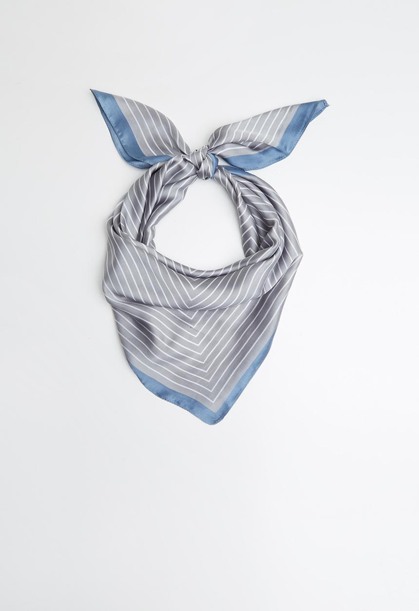 Joy Collectables - Stripe scarf - grey and blue