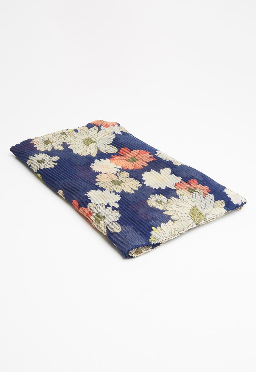 ONLY - Shining weaved pleated scarf - blue