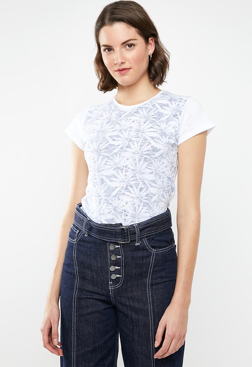 Lizzy - Bijoux tee - white & grey