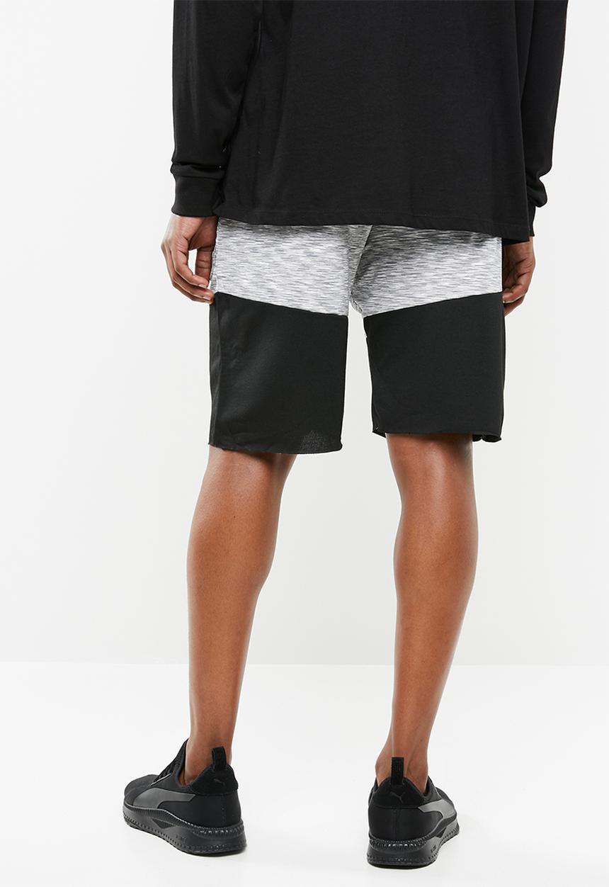 STYLE REPUBLIC - Blocked street short - grey & black