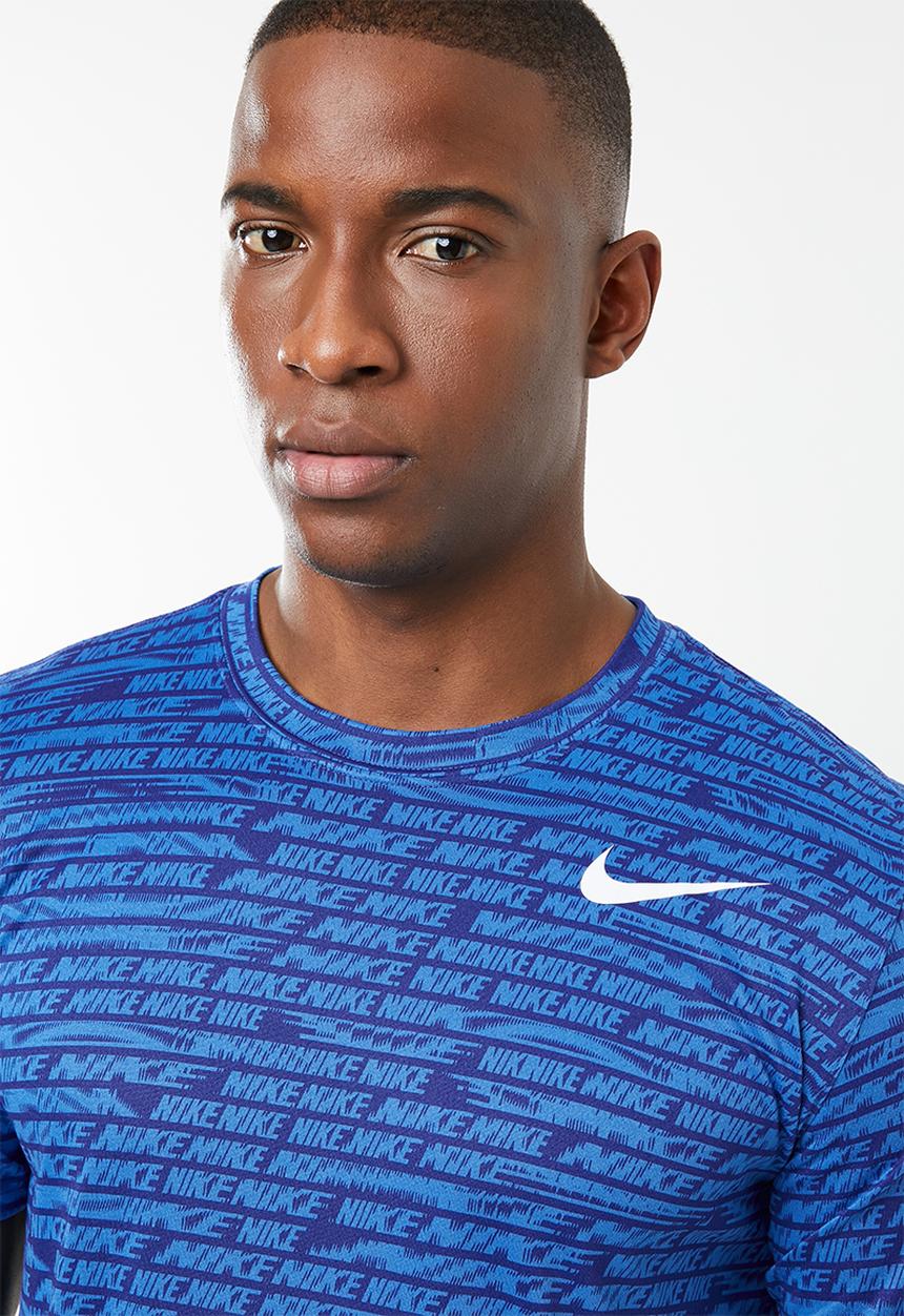 Nike - Nk dry all over print tee - blue