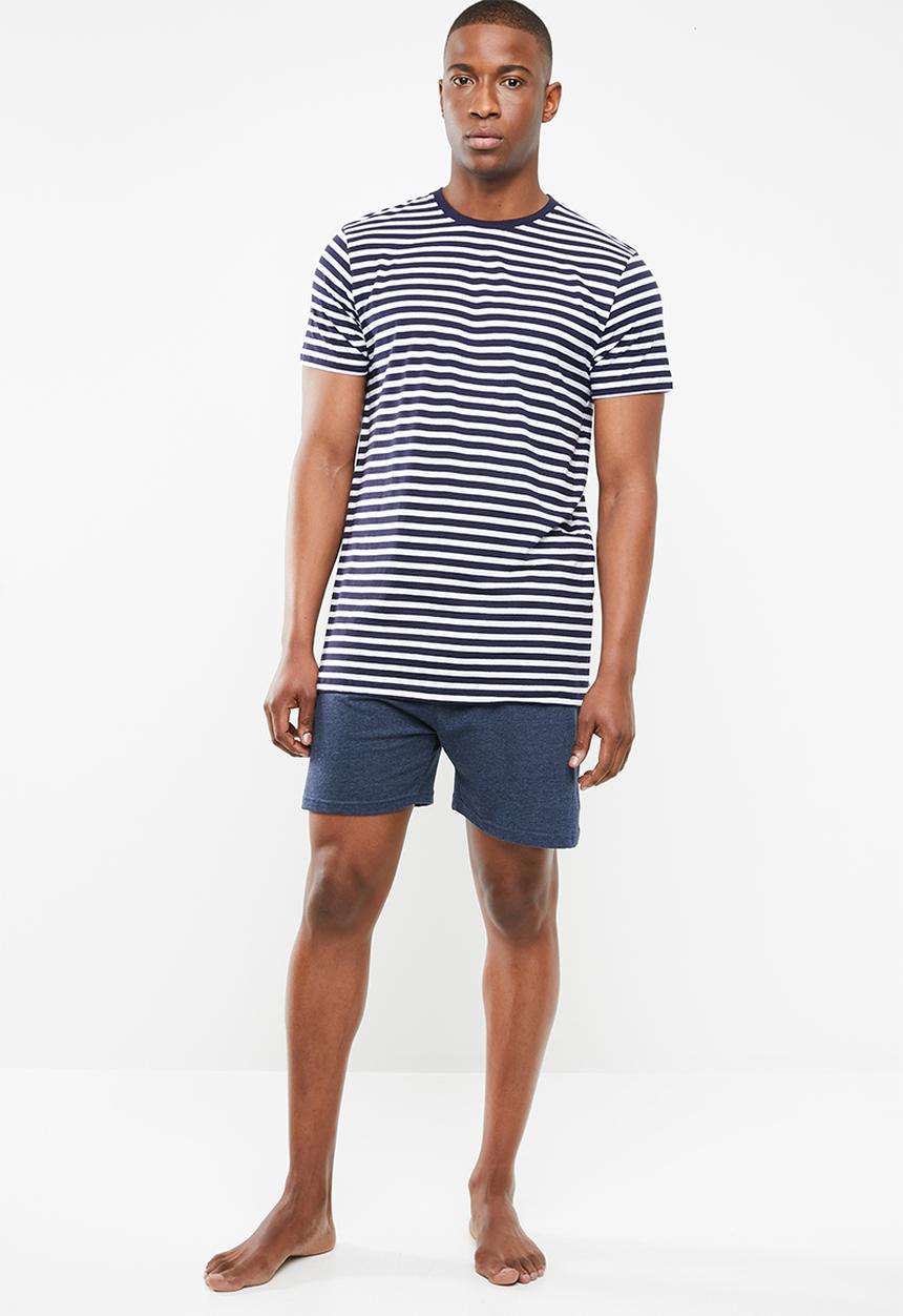STYLE REPUBLIC - Breton stripe pj set - navy
