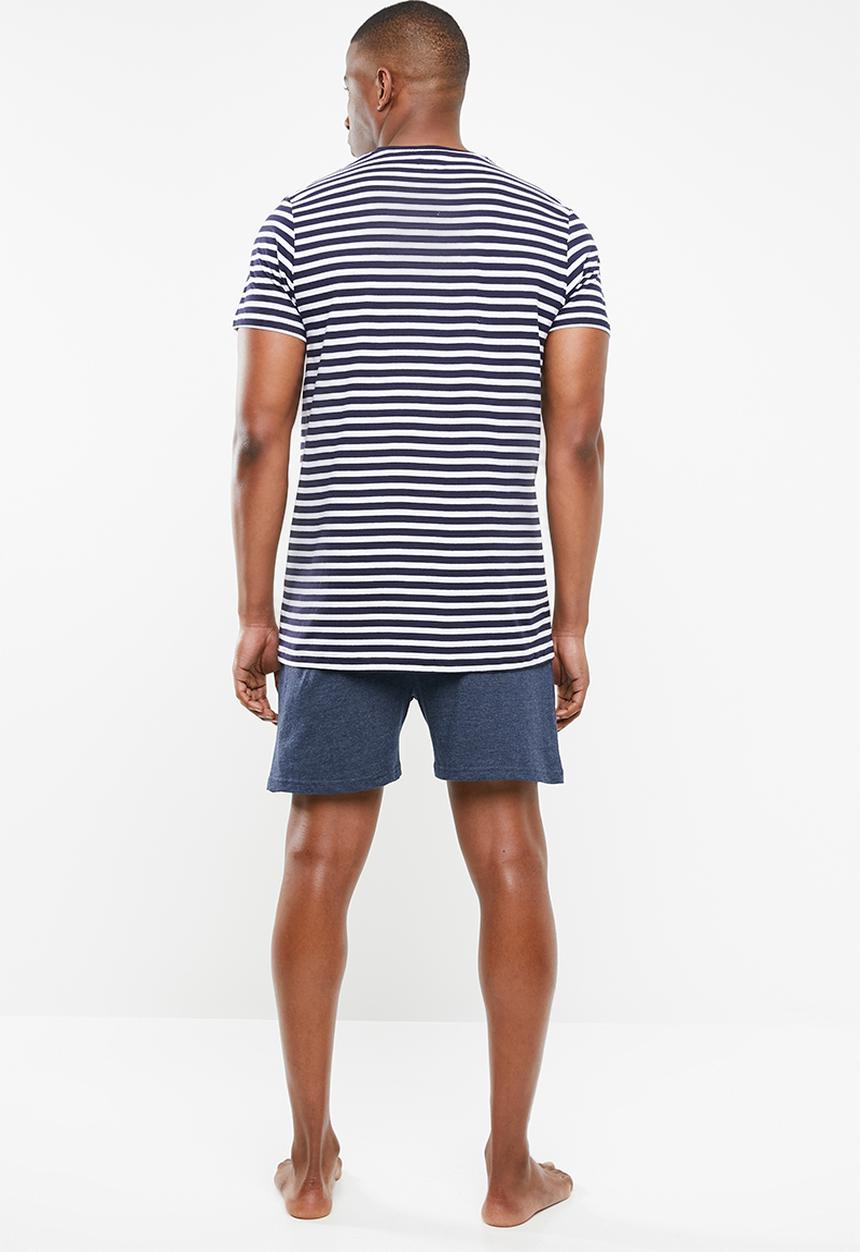STYLE REPUBLIC - Breton stripe pj set - navy