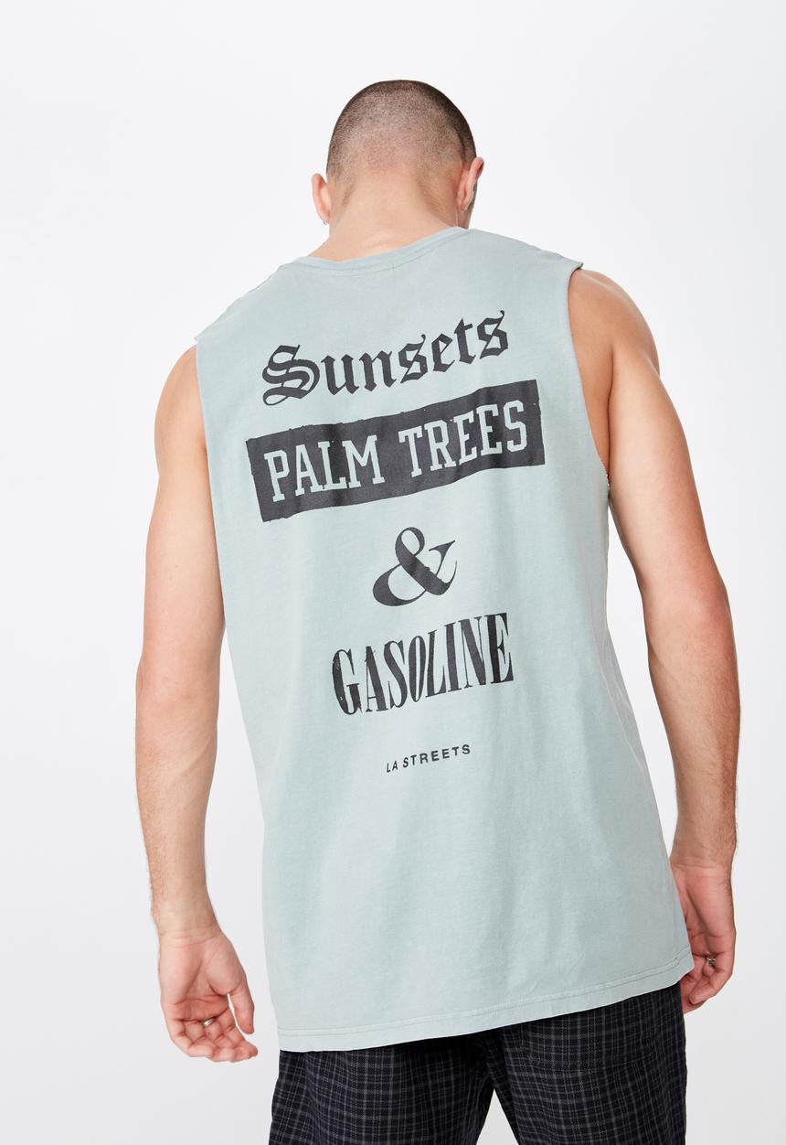 Cotton On - Tbar muscle tee - green