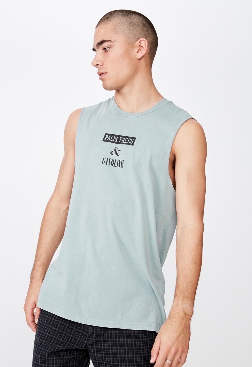 Cotton On - Tbar muscle tee - green