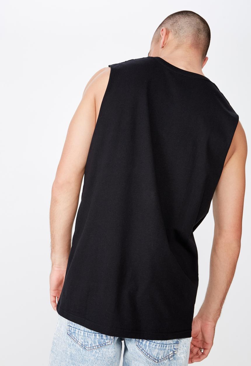 Cotton On - Tbar muscle tee - black