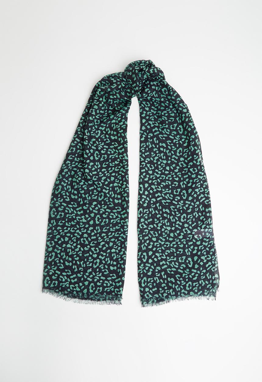 Vero Moda - Leomatic long scarf - navy & green