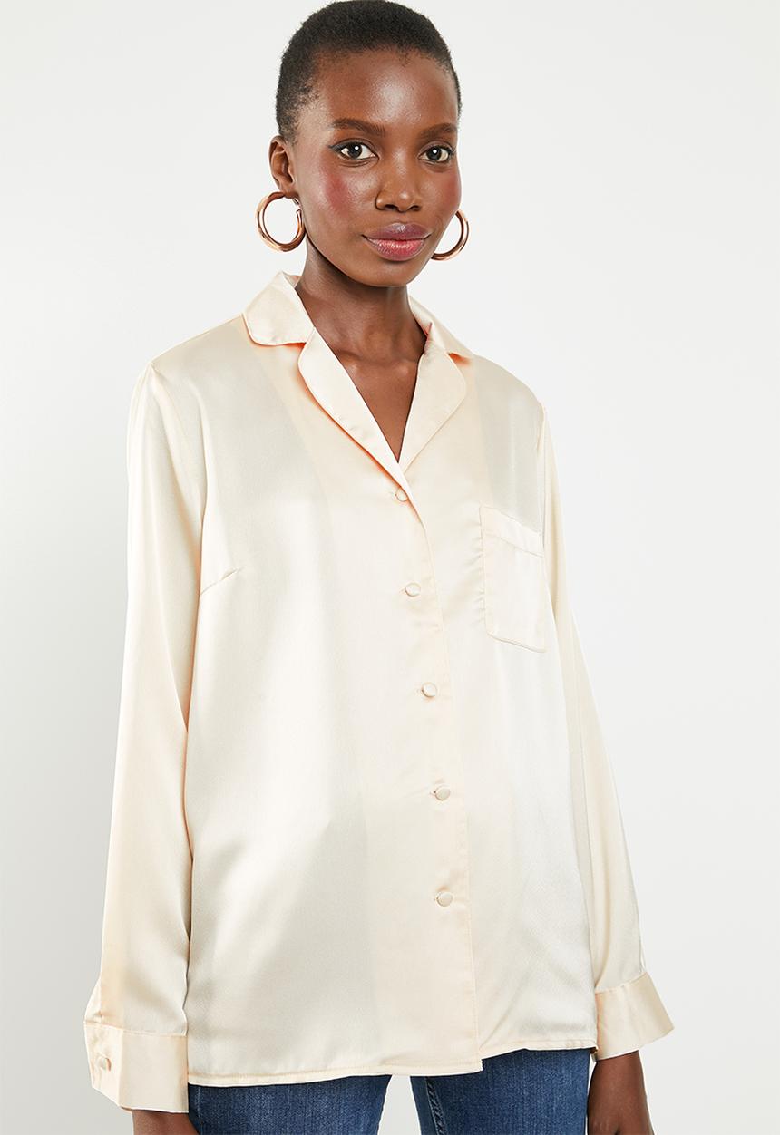Missguided - Satin pyjama shirt - neutral