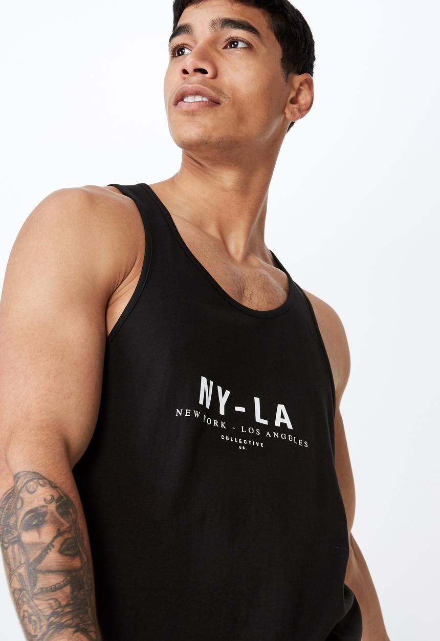 Cotton On - Tbar tank - black