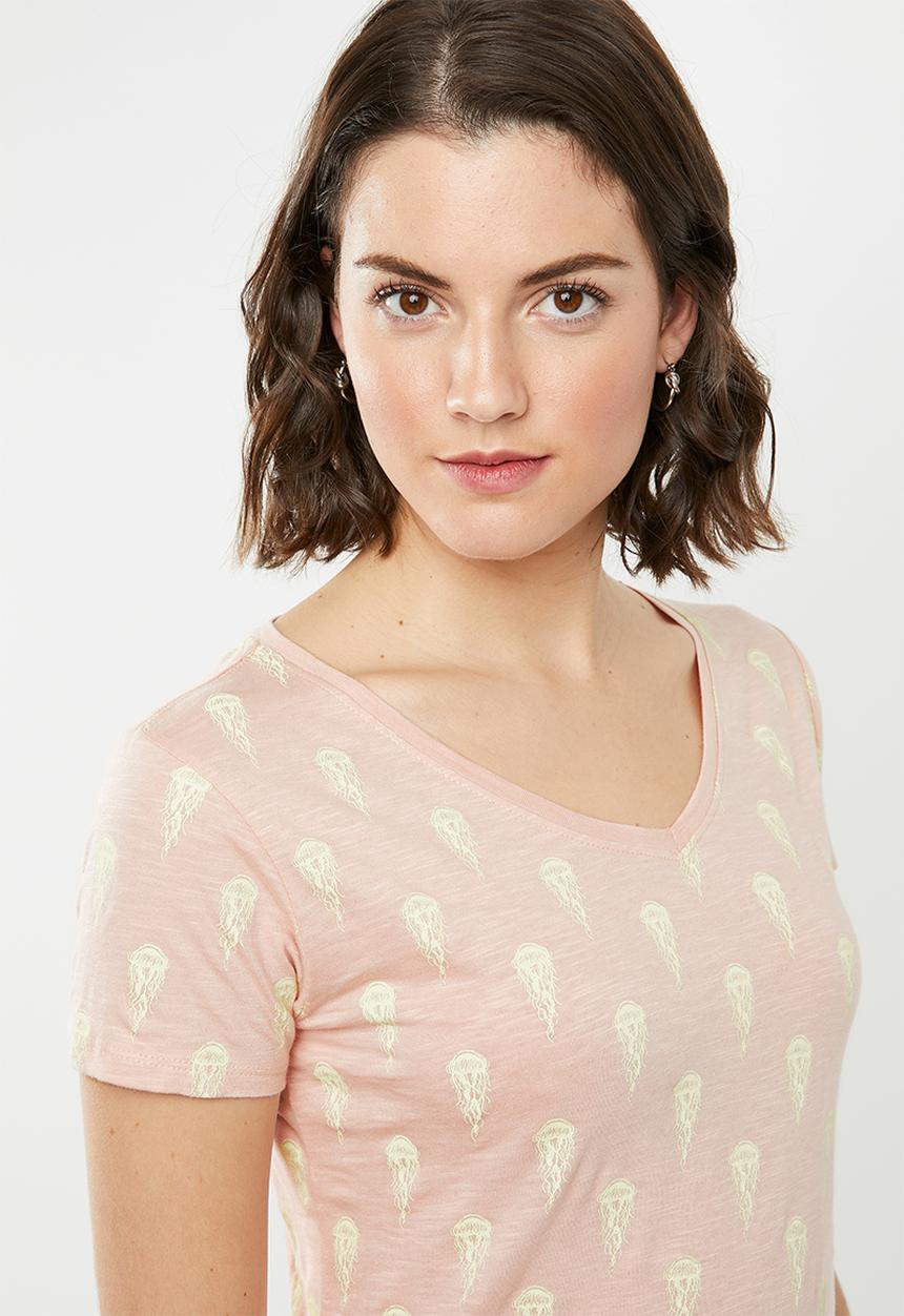 Lizzy - Beulah tee - pink & yellow