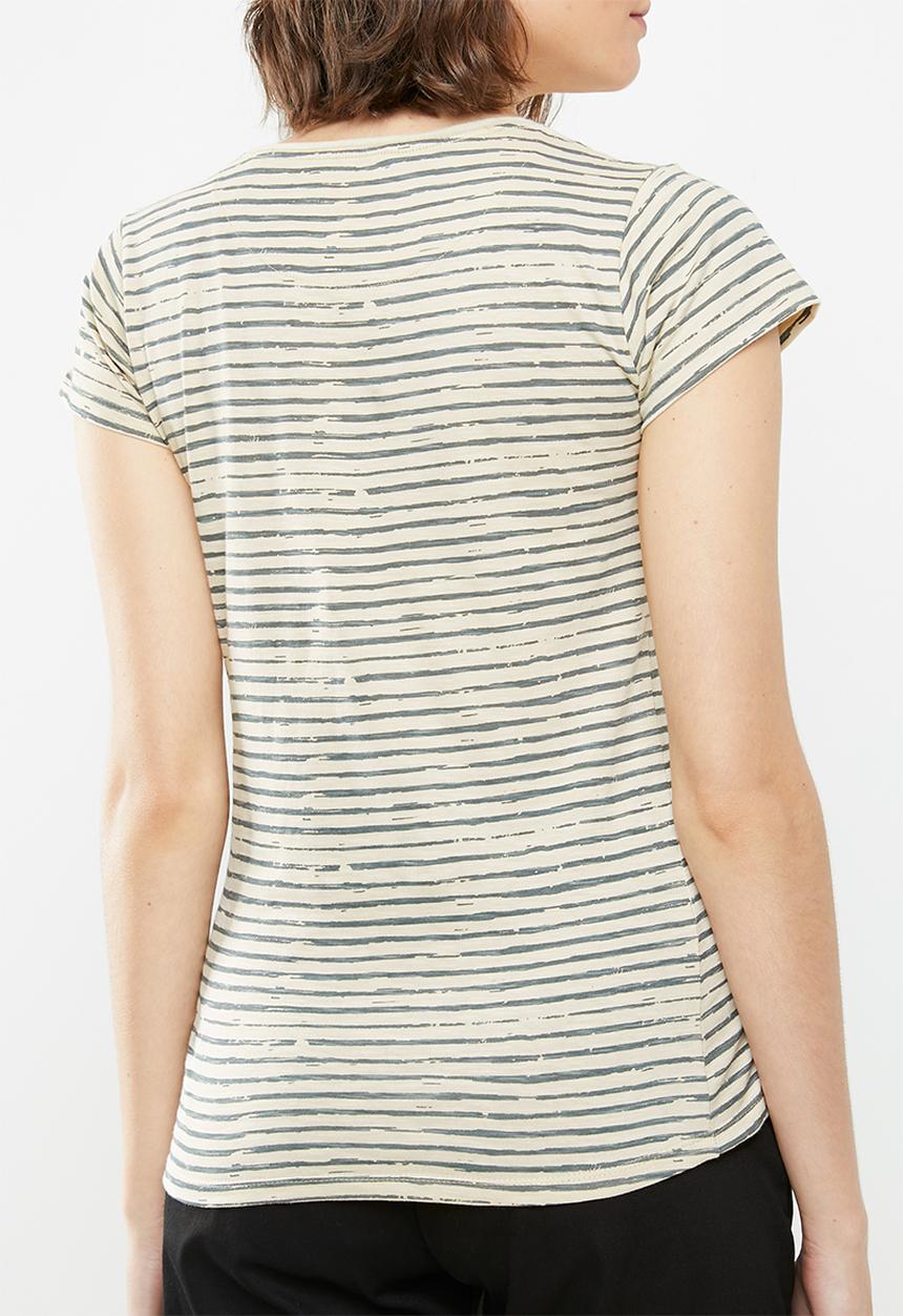 Lizzy - Parloma tee - cream & green 