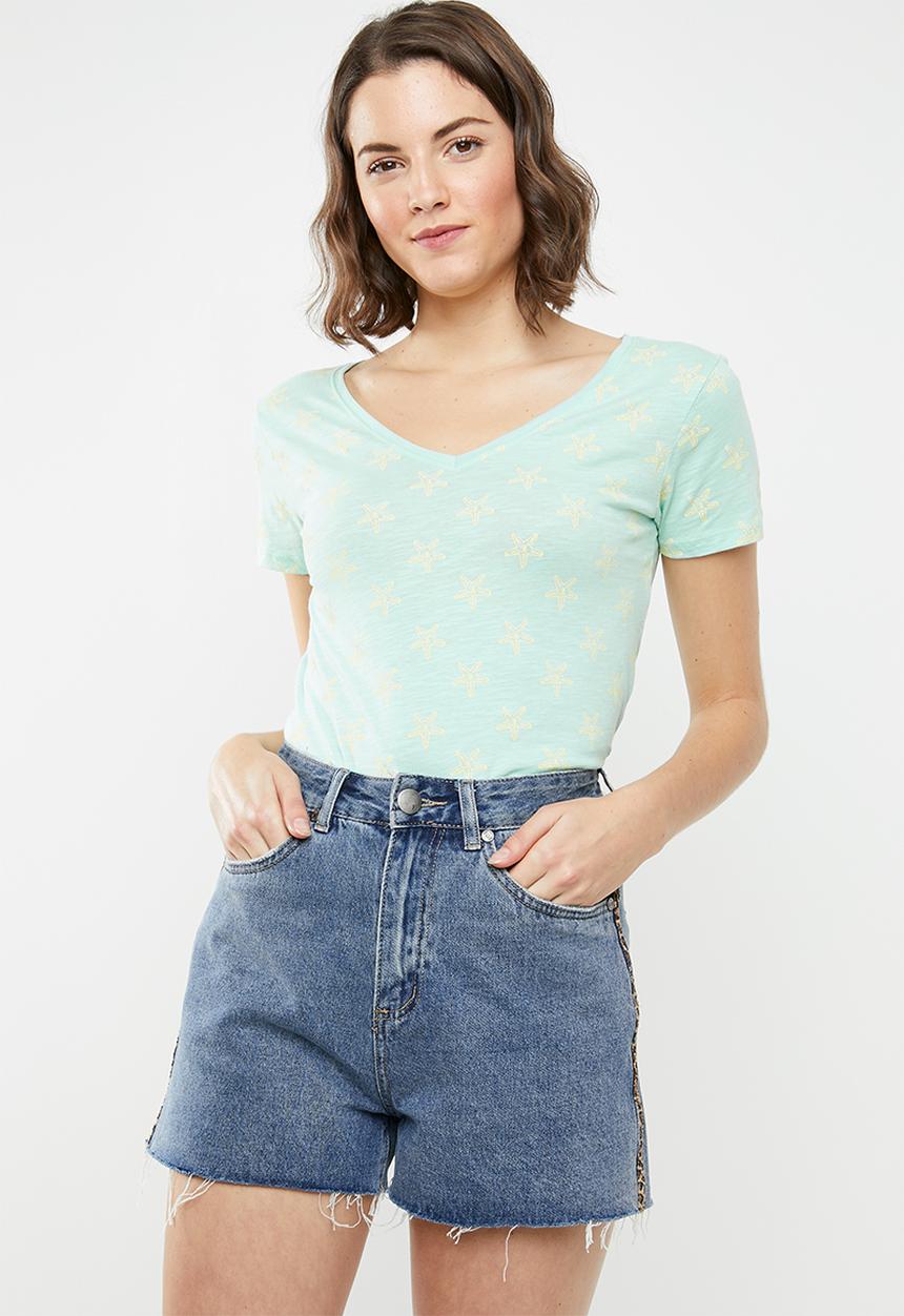 Lizzy - Shukri tee - turquoise & yellow 