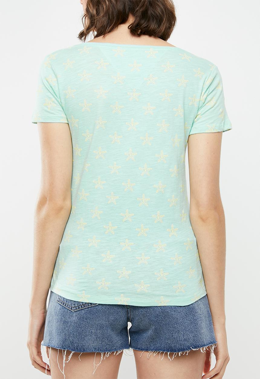 Lizzy - Shukri tee - turquoise & yellow 