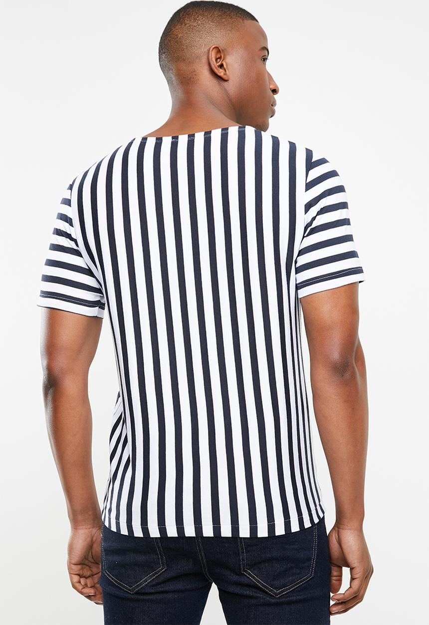 Jack & Jones - Mito short sleeve tee - navy & white